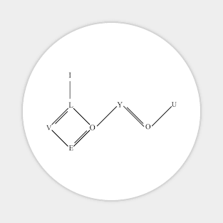 I Love You Chemical Bond Magnet